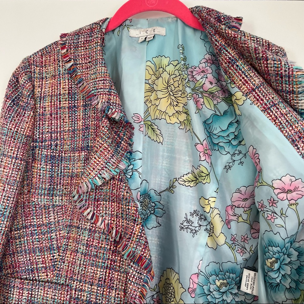 ICE Size 10 Tweed Multicolor blazer